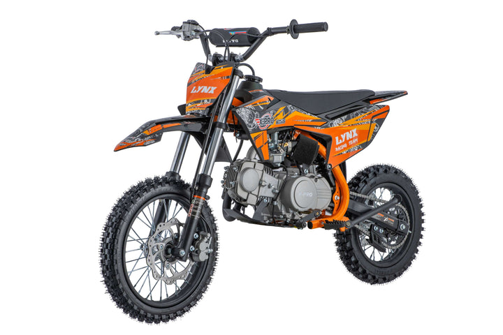 Free Shipping! X-PRO Lynx 125cc Dirt Bike with 4-Speed Semi-Automatic Transmission, Kick Start, Big 14"/12" Tires! Zongshen Brand Engine!