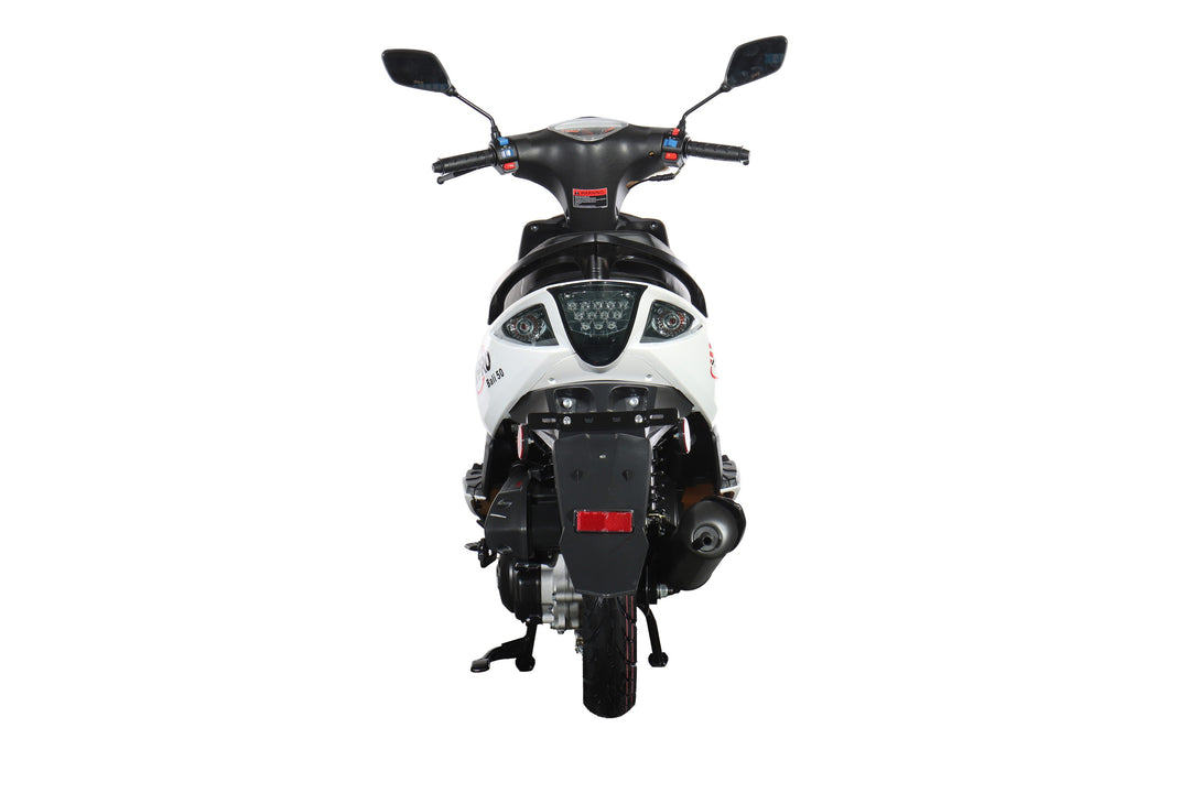 Free Shipping! X-PRO Bali 50cc Moped Scooter with 10" Wheels! Electric/Kick Start! Large LED Headlights!
