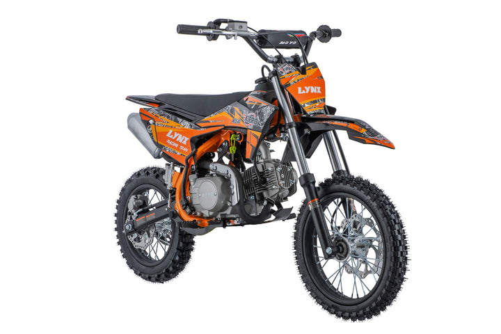 Free Shipping! X-PRO Lynx 125cc Dirt Bike with 4-Speed Semi-Automatic Transmission, Kick Start, Big 14"/12" Tires! Zongshen Brand Engine!