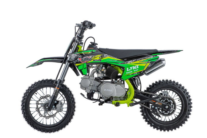 Free Shipping! Lynx 125cc Dirt Bike with 4-Speed Manual Transmission, Kick Start, Big 14"/12" Tires! Zongshen Brand Engine!
