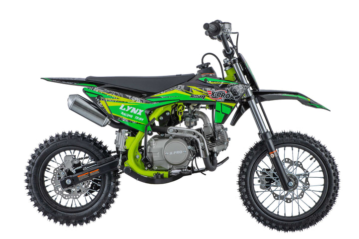 Free Shipping! Lynx 125cc Dirt Bike with 4-Speed Manual Transmission, Kick Start, Big 14"/12" Tires! Zongshen Brand Engine!