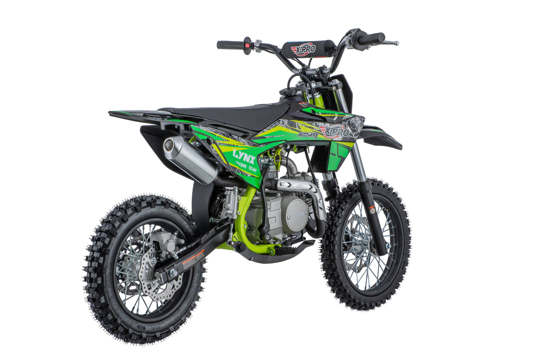 Free Shipping! Lynx 125cc Dirt Bike with 4-Speed Manual Transmission, Kick Start, Big 14"/12" Tires! Zongshen Brand Engine!