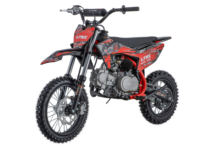 Free Shipping! X-PRO Lynx 125cc Dirt Bike with 4-Speed Semi-Automatic Transmission, Kick Start, Big 14"/12" Tires! Zongshen Brand Engine!