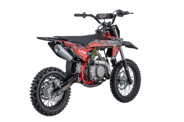Free Shipping! X-PRO Lynx 125cc Dirt Bike with 4-Speed Semi-Automatic Transmission, Kick Start, Big 14"/12" Tires! Zongshen Brand Engine!