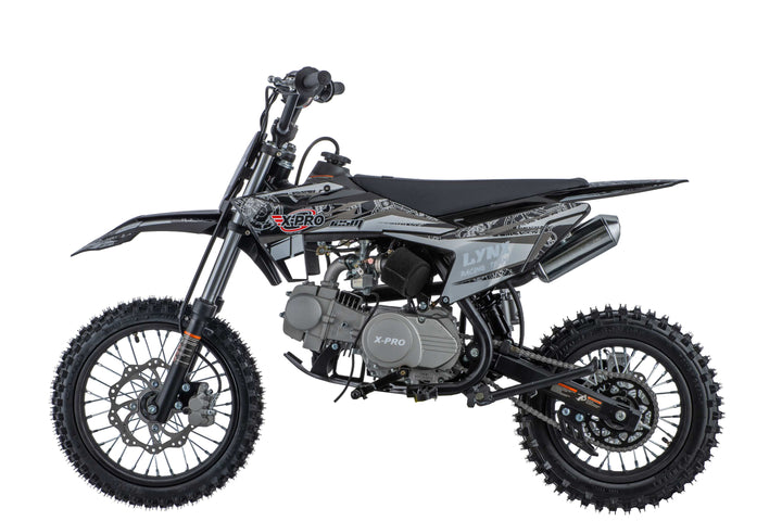 Free Shipping! X-PRO Lynx 125cc Dirt Bike with 4-Speed Semi-Automatic Transmission, Kick Start, Big 14"/12" Tires! Zongshen Brand Engine!