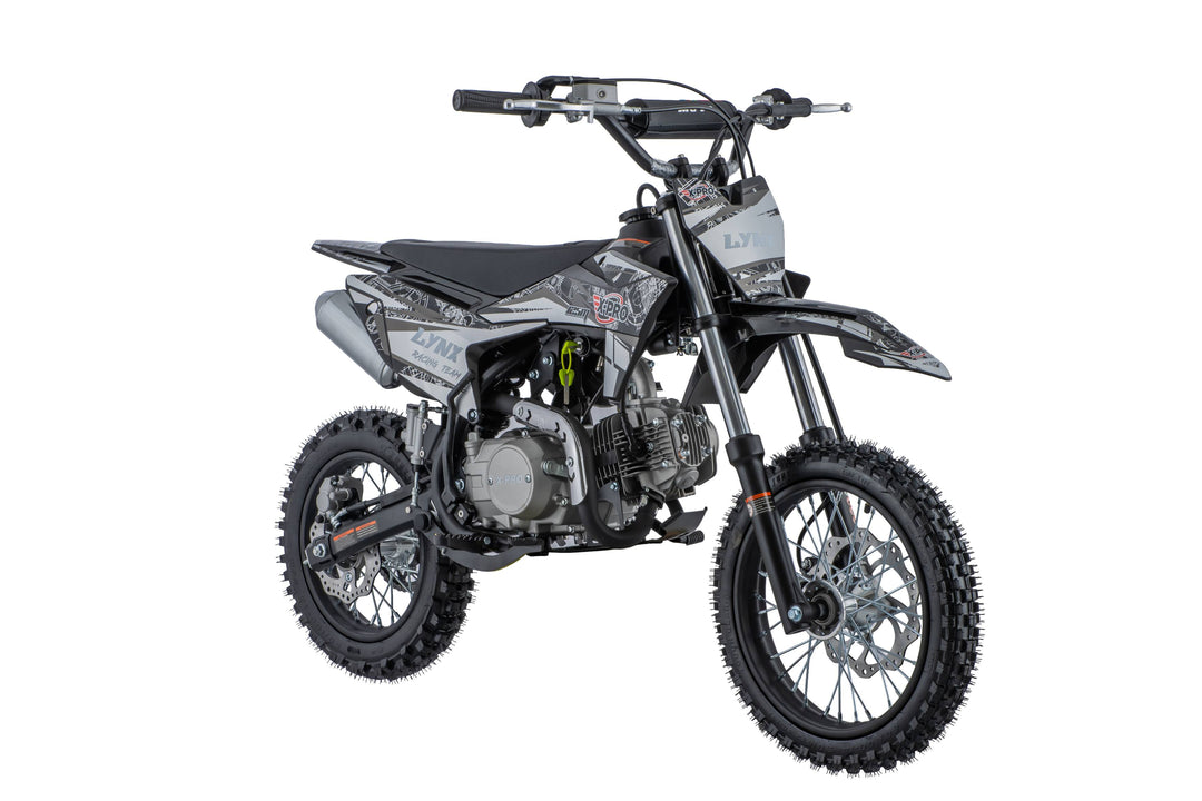 Free Shipping! X-PRO Lynx 125cc Dirt Bike with 4-Speed Semi-Automatic Transmission, Kick Start, Big 14"/12" Tires! Zongshen Brand Engine!
