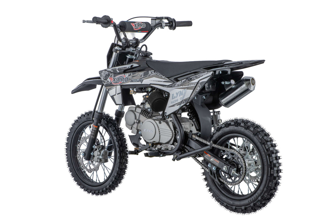 Free Shipping! X-PRO Lynx 125cc Dirt Bike with 4-Speed Semi-Automatic Transmission, Kick Start, Big 14"/12" Tires! Zongshen Brand Engine!