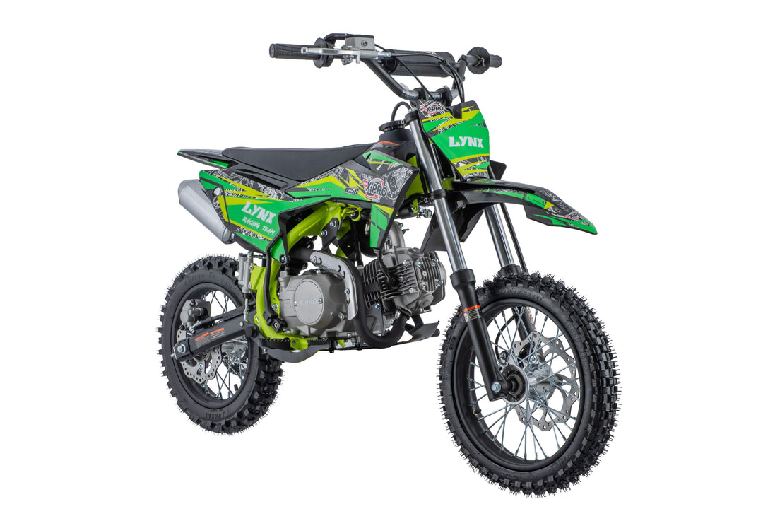 Free Shipping! X-PRO Lynx 125cc Dirt Bike with 4-Speed Semi-Automatic Transmission, Kick Start, Big 14"/12" Tires! Zongshen Brand Engine!