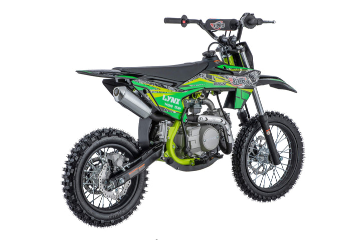 Free Shipping! X-PRO Lynx 125cc Dirt Bike with 4-Speed Semi-Automatic Transmission, Kick Start, Big 14"/12" Tires! Zongshen Brand Engine!
