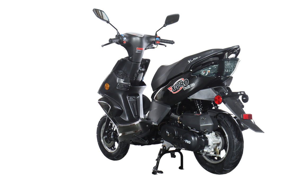 Free Shipping! X-PRO Bali 50cc Moped Scooter with 10" Wheels! Electric/Kick Start! Large LED Headlights!