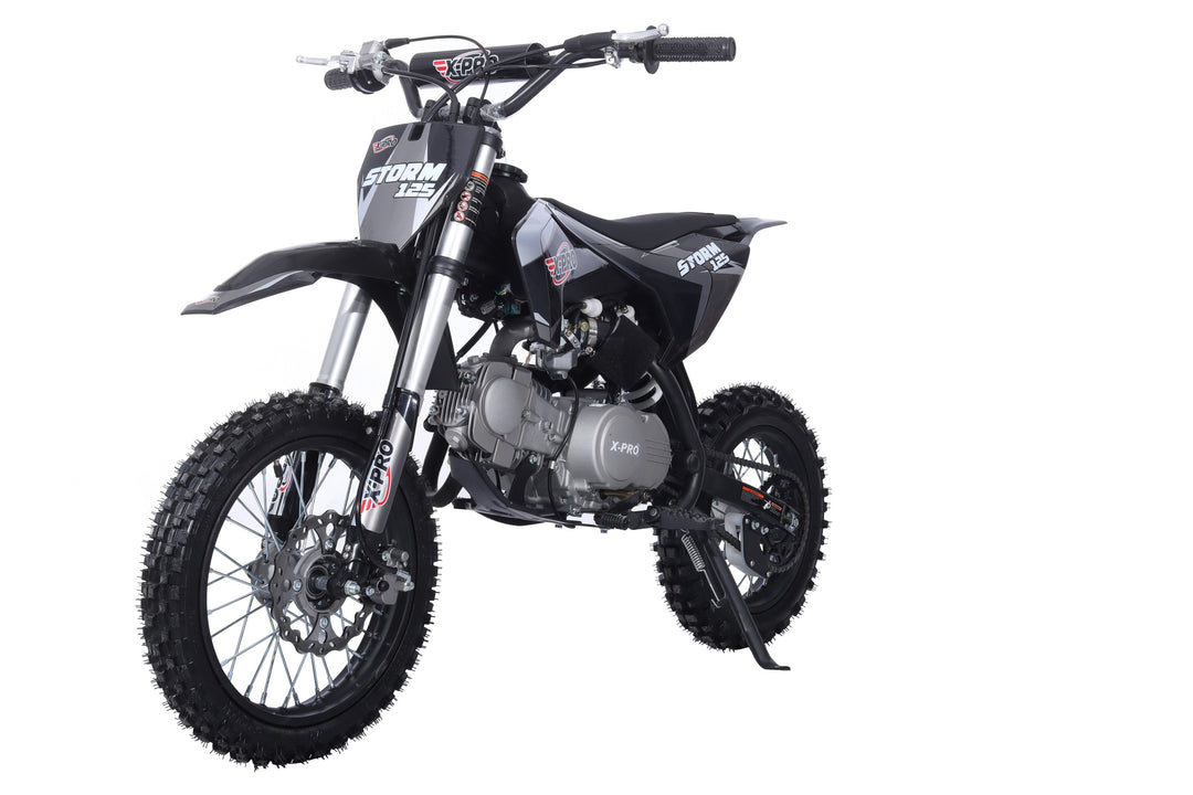 Free Shipping! X-PRO Strom 125cc Dirt Bike with 4-Speed Manual Transmission, Kick Start, Big 14in/12in Tires! Zongshen Brand Engine!