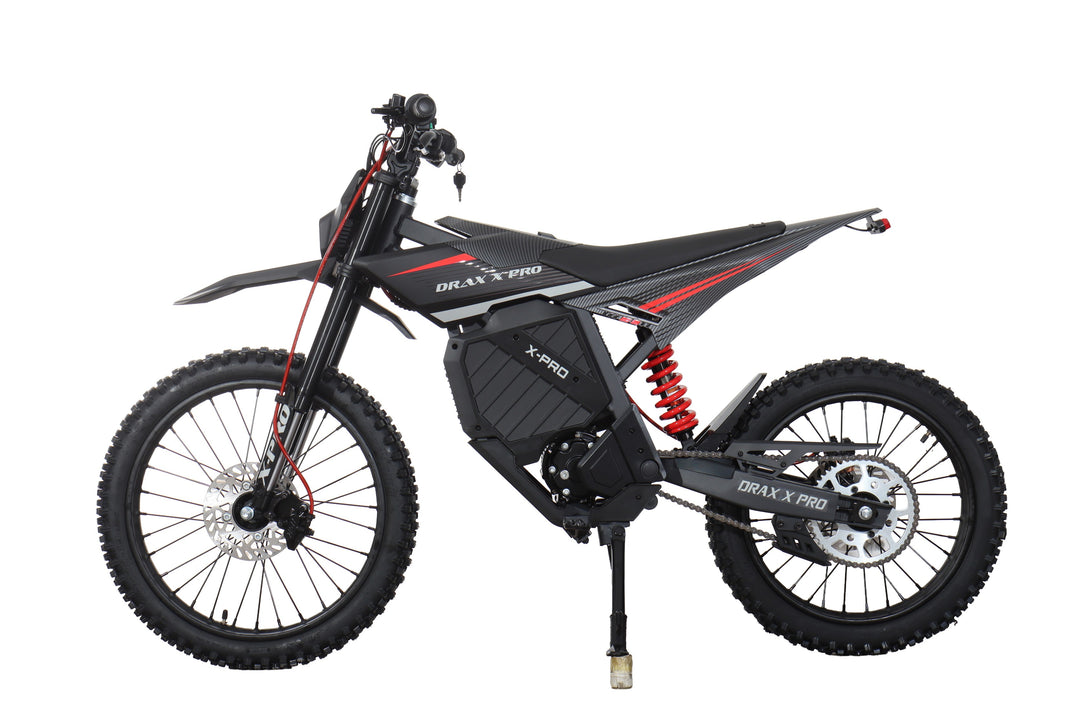 Free Shipping! X-PRO DRAX X PRO 5000W 72V/30AH Teens Adults Electric Dirt Bike with Front LED Light! 19"/17" Wheels!