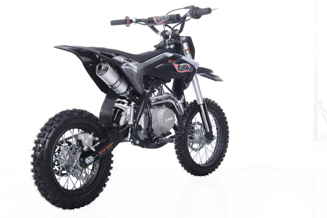 Free Shipping! X-PRO Strom 125cc Dirt Bike with 4-Speed Manual Transmission, Kick Start, Big 14in/12in Tires! Zongshen Brand Engine!