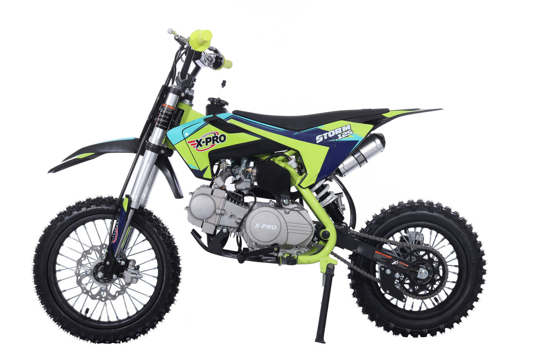 Free Shipping! X-PRO Strom 125cc Dirt Bike with 4-Speed Manual Transmission, Kick Start, Big 14in/12in Tires! Zongshen Brand Engine!