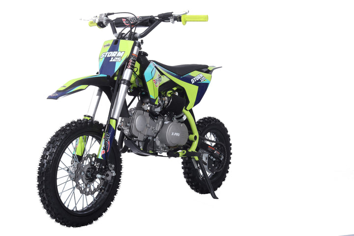 Free Shipping! X-PRO Strom 125cc Dirt Bike with 4-Speed Manual Transmission, Kick Start, Big 14in/12in Tires! Zongshen Brand Engine!