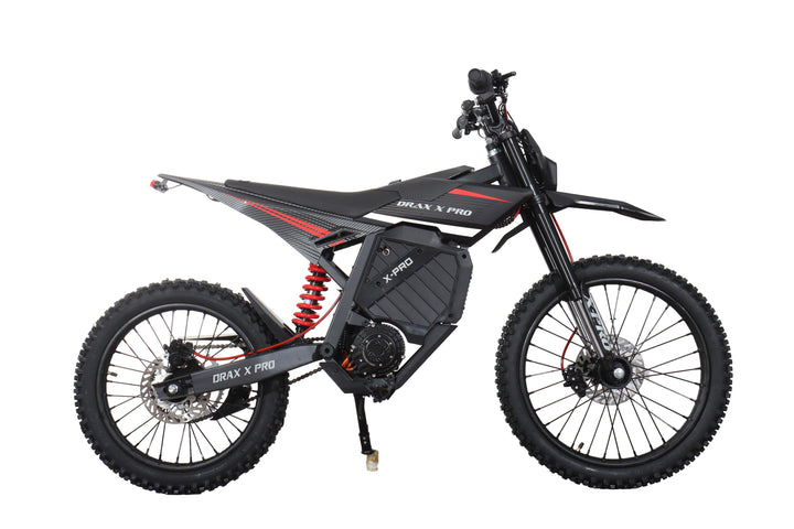 Free Shipping! X-PRO DRAX X PRO 5000W 72V/30AH Teens Adults Electric Dirt Bike with Front LED Light! 19"/17" Wheels!