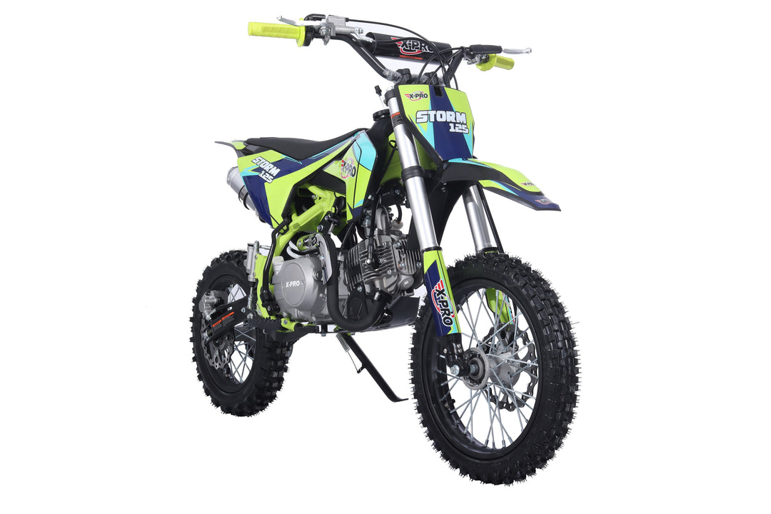 Free Shipping! X-PRO Strom 125cc Dirt Bike with 4-Speed Manual Transmission, Kick Start, Big 14in/12in Tires! Zongshen Brand Engine!