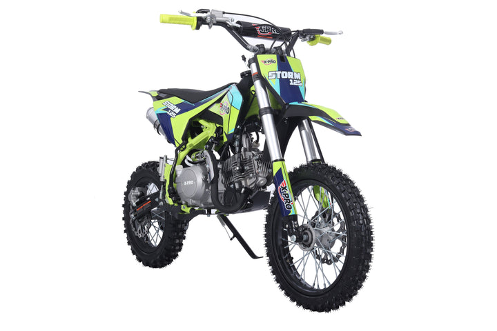 Free Shipping! X-PRO Strom 125cc Dirt Bike with 4-Speed Manual Transmission, Kick Start, Big 14in/12in Tires! Zongshen Brand Engine!