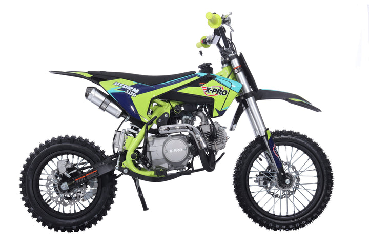 Free Shipping! X-PRO Strom 125cc Dirt Bike with 4-Speed Manual Transmission, Kick Start, Big 14in/12in Tires! Zongshen Brand Engine!