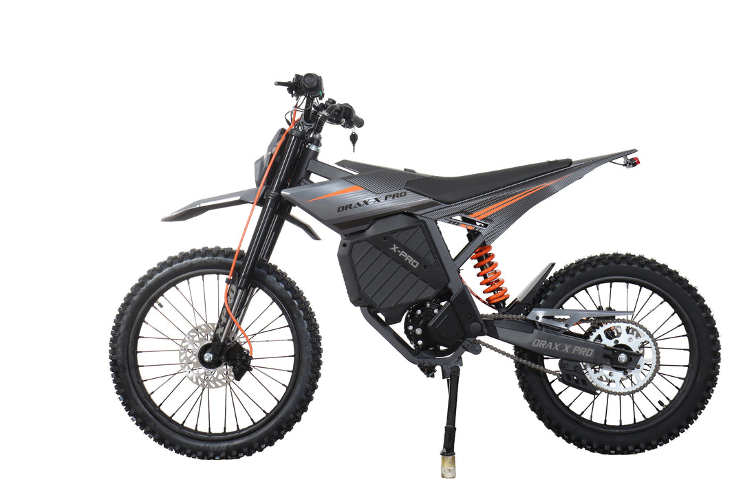 Free Shipping! X-PRO DRAX X PRO 5000W 72V/30AH Teens Adults Electric Dirt Bike with Front LED Light! 19"/17" Wheels!