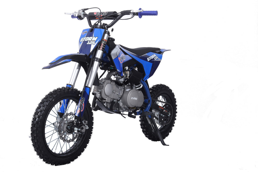 Free Shipping! X-PRO Strom 125cc Dirt Bike with 4-Speed Manual Transmission, Kick Start, Big 14in/12in Tires! Zongshen Brand Engine!