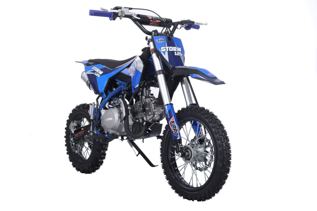 Free Shipping! X-PRO Strom 125cc Dirt Bike with 4-Speed Manual Transmission, Kick Start, Big 14in/12in Tires! Zongshen Brand Engine!