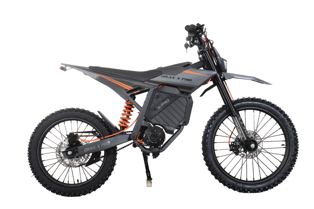 Free Shipping! X-PRO DRAX X PRO 5000W 72V/30AH Teens Adults Electric Dirt Bike with Front LED Light! 19"/17" Wheels!