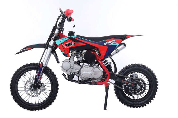 Free Shipping! X-PRO Strom 125cc Dirt Bike with 4-Speed Manual Transmission, Kick Start, Big 14in/12in Tires! Zongshen Brand Engine!