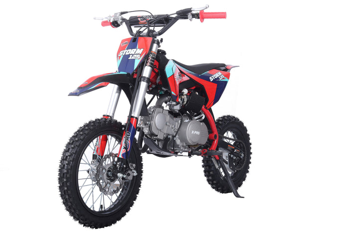 Free Shipping! X-PRO Strom 125cc Dirt Bike with 4-Speed Manual Transmission, Kick Start, Big 14in/12in Tires! Zongshen Brand Engine!