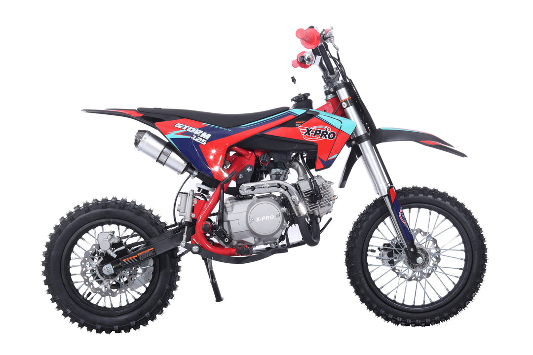 Free Shipping! X-PRO Strom 125cc Dirt Bike with 4-Speed Manual Transmission, Kick Start, Big 14in/12in Tires! Zongshen Brand Engine!