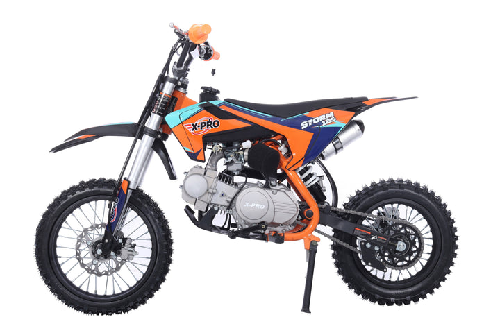 Free Shipping! X-PRO Strom 125cc Dirt Bike with 4-Speed Manual Transmission, Kick Start, Big 14in/12in Tires! Zongshen Brand Engine!