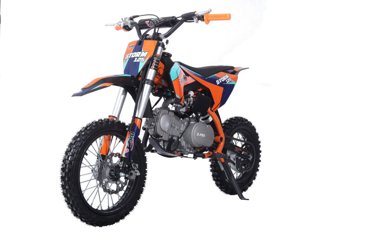 Free Shipping! X-PRO Strom 125cc Dirt Bike with 4-Speed Manual Transmission, Kick Start, Big 14in/12in Tires! Zongshen Brand Engine!