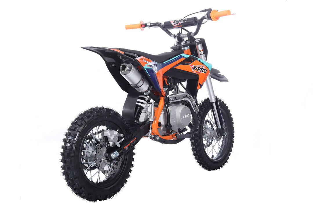 Free Shipping! X-PRO Strom 125cc Dirt Bike with 4-Speed Manual Transmission, Kick Start, Big 14in/12in Tires! Zongshen Brand Engine!
