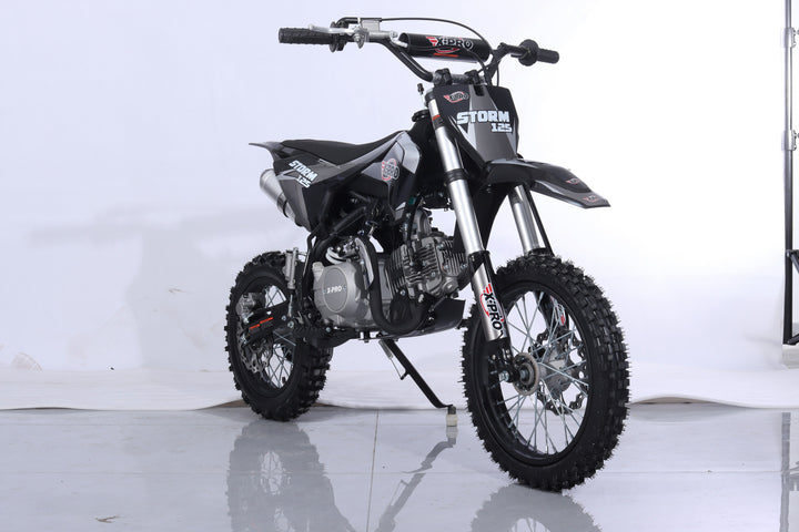 Free Shipping! X-PRO Storm 125cc Dirt Bike with 4-Speed Semi-Automatic Transmission, Kick Start, Big 14in/12in Tires! Zongshen Brand Engine!