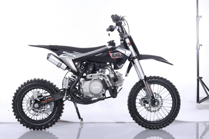 Free Shipping! X-PRO Storm 125cc Dirt Bike with 4-Speed Semi-Automatic Transmission, Kick Start, Big 14in/12in Tires! Zongshen Brand Engine!