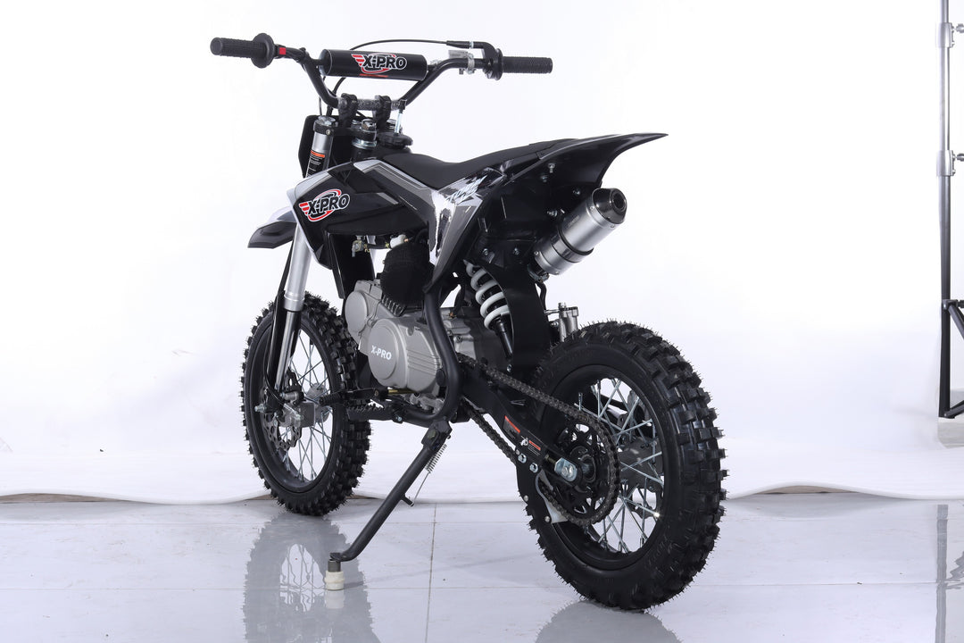 Free Shipping! X-PRO Storm 125cc Dirt Bike with 4-Speed Semi-Automatic Transmission, Kick Start, Big 14in/12in Tires! Zongshen Brand Engine!