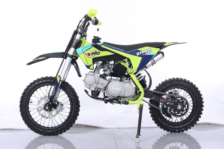 Free Shipping! X-PRO Storm 125cc Dirt Bike with 4-Speed Semi-Automatic Transmission, Kick Start, Big 14in/12in Tires! Zongshen Brand Engine!