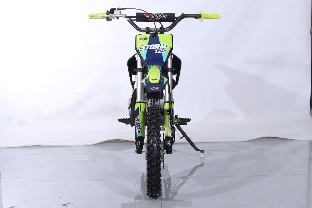 Free Shipping! X-PRO Storm 125cc Dirt Bike with 4-Speed Semi-Automatic Transmission, Kick Start, Big 14in/12in Tires! Zongshen Brand Engine!
