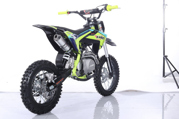 Free Shipping! X-PRO Storm 125cc Dirt Bike with 4-Speed Semi-Automatic Transmission, Kick Start, Big 14in/12in Tires! Zongshen Brand Engine!