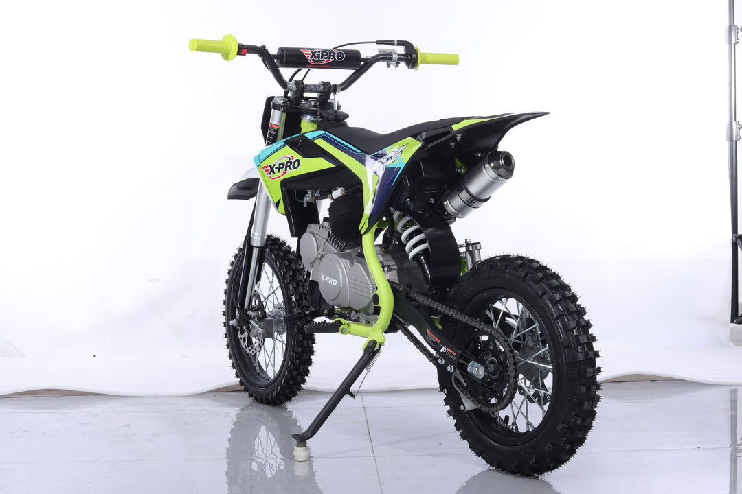Free Shipping! X-PRO Storm 125cc Dirt Bike with 4-Speed Semi-Automatic Transmission, Kick Start, Big 14in/12in Tires! Zongshen Brand Engine!
