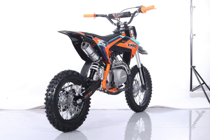 Free Shipping! X-PRO Storm 125cc Dirt Bike with 4-Speed Semi-Automatic Transmission, Kick Start, Big 14in/12in Tires! Zongshen Brand Engine!