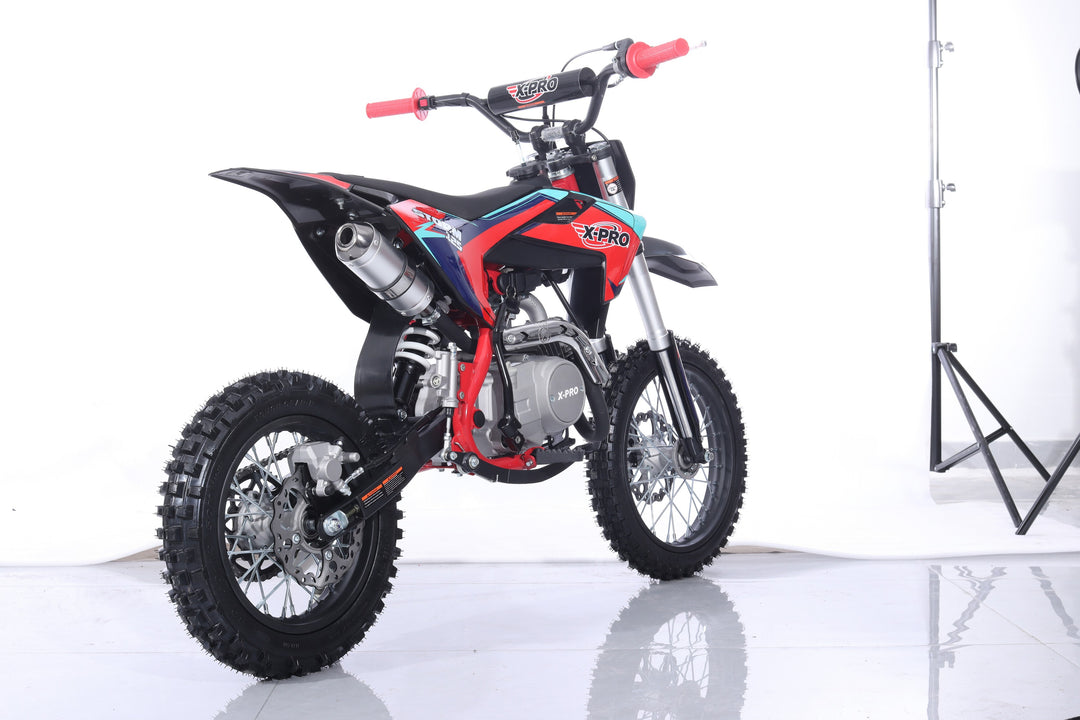 Free Shipping! X-PRO Storm 125cc Dirt Bike with 4-Speed Semi-Automatic Transmission, Kick Start, Big 14in/12in Tires! Zongshen Brand Engine!
