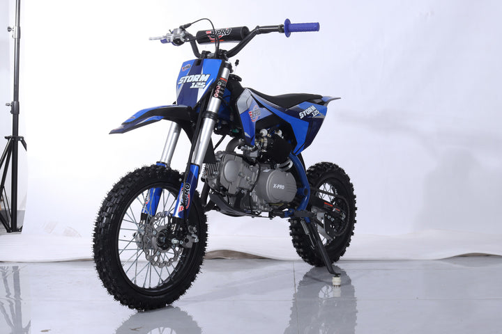 Free Shipping! X-PRO Storm 125cc Dirt Bike with 4-Speed Semi-Automatic Transmission, Kick Start, Big 14in/12in Tires! Zongshen Brand Engine!