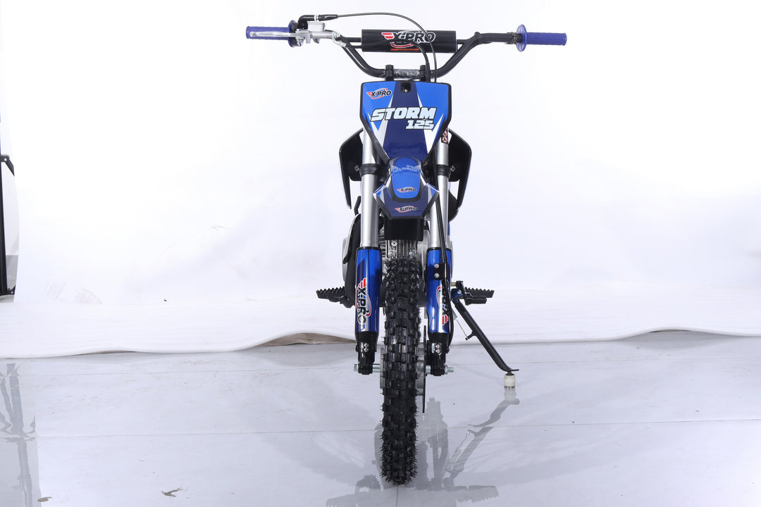 Free Shipping! X-PRO Storm 125cc Dirt Bike with 4-Speed Semi-Automatic Transmission, Kick Start, Big 14in/12in Tires! Zongshen Brand Engine!