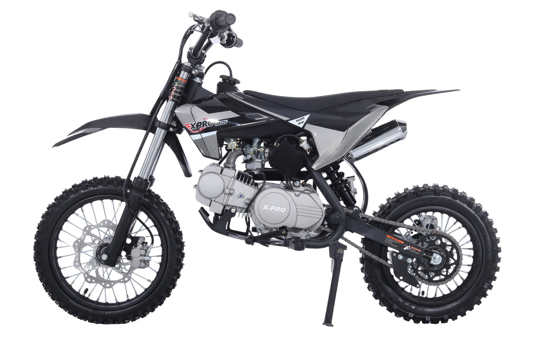Free Shipping! X-PRO X26 125cc Dirt Bike with 4-Speed Manual Transmission, Kick Start, Big 14in/12in Tires! Zongshen Brand Engine!