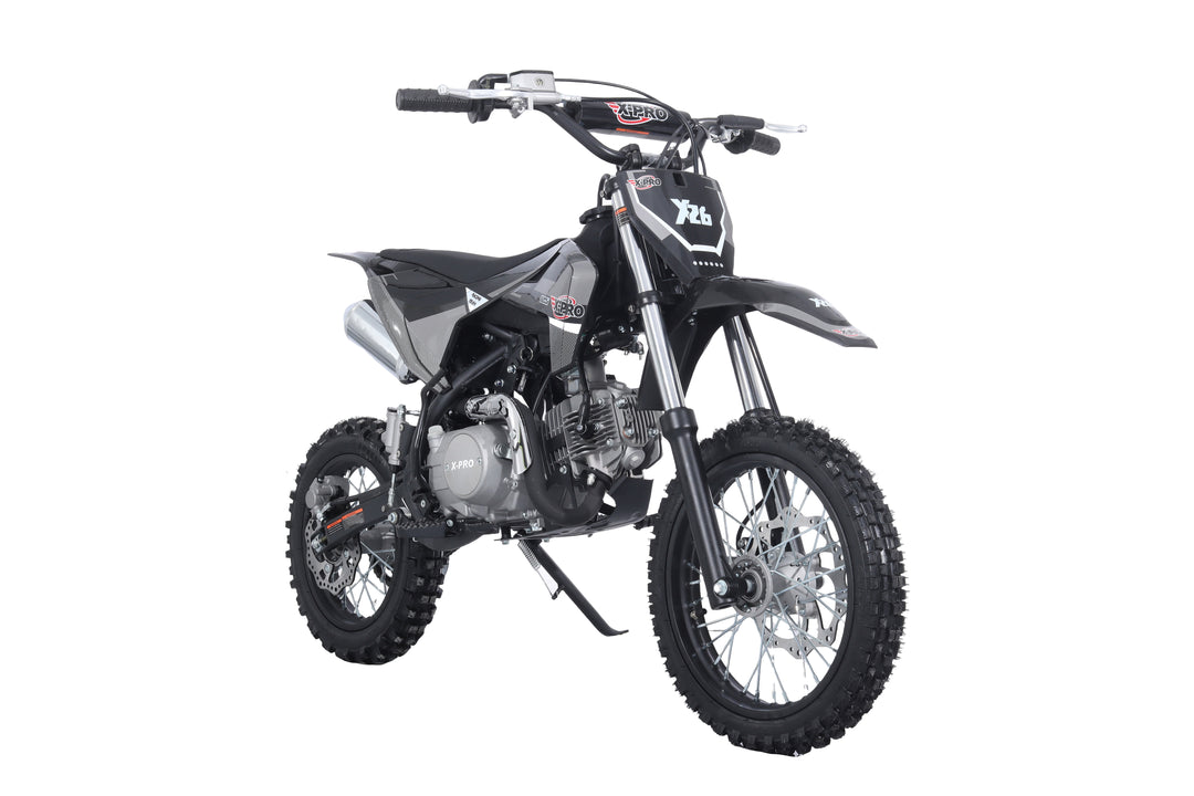 Free Shipping! X-PRO X26 125cc Dirt Bike with 4-Speed Manual Transmission, Kick Start, Big 14in/12in Tires! Zongshen Brand Engine!
