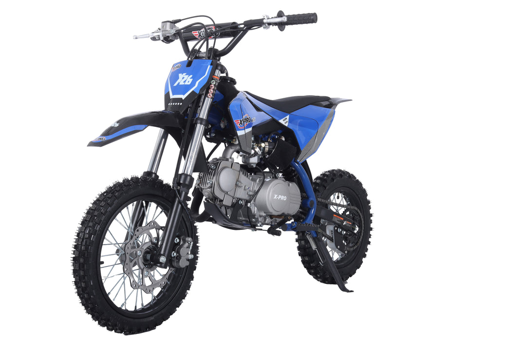 Free Shipping! X-PRO X26 125cc Dirt Bike with 4-Speed Manual Transmission, Kick Start, Big 14in/12in Tires! Zongshen Brand Engine!
