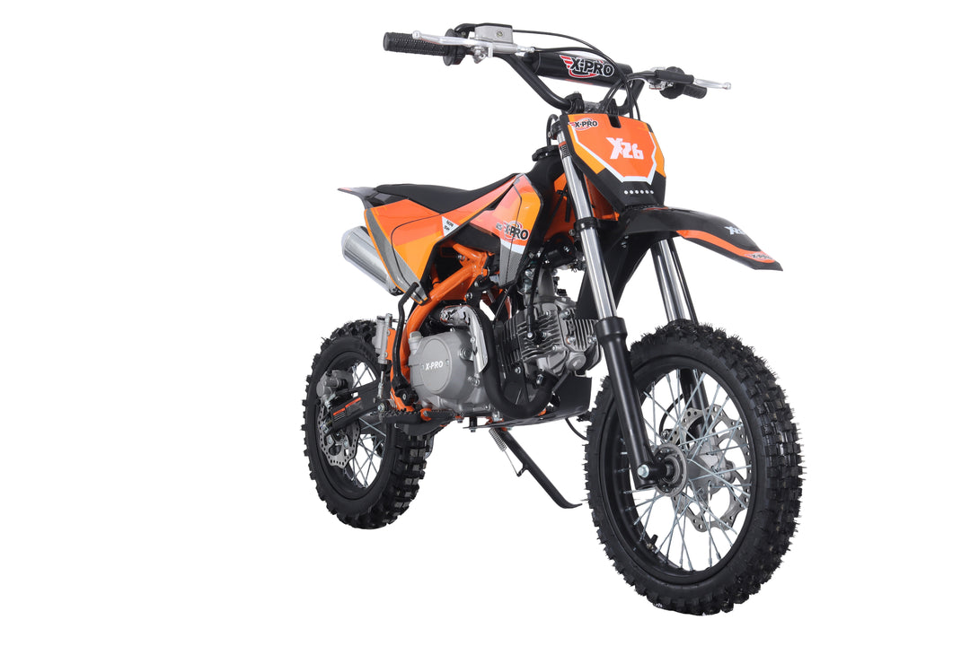 Free Shipping! X-PRO X26 125cc Dirt Bike with 4-Speed Manual Transmission, Kick Start, Big 14in/12in Tires! Zongshen Brand Engine!