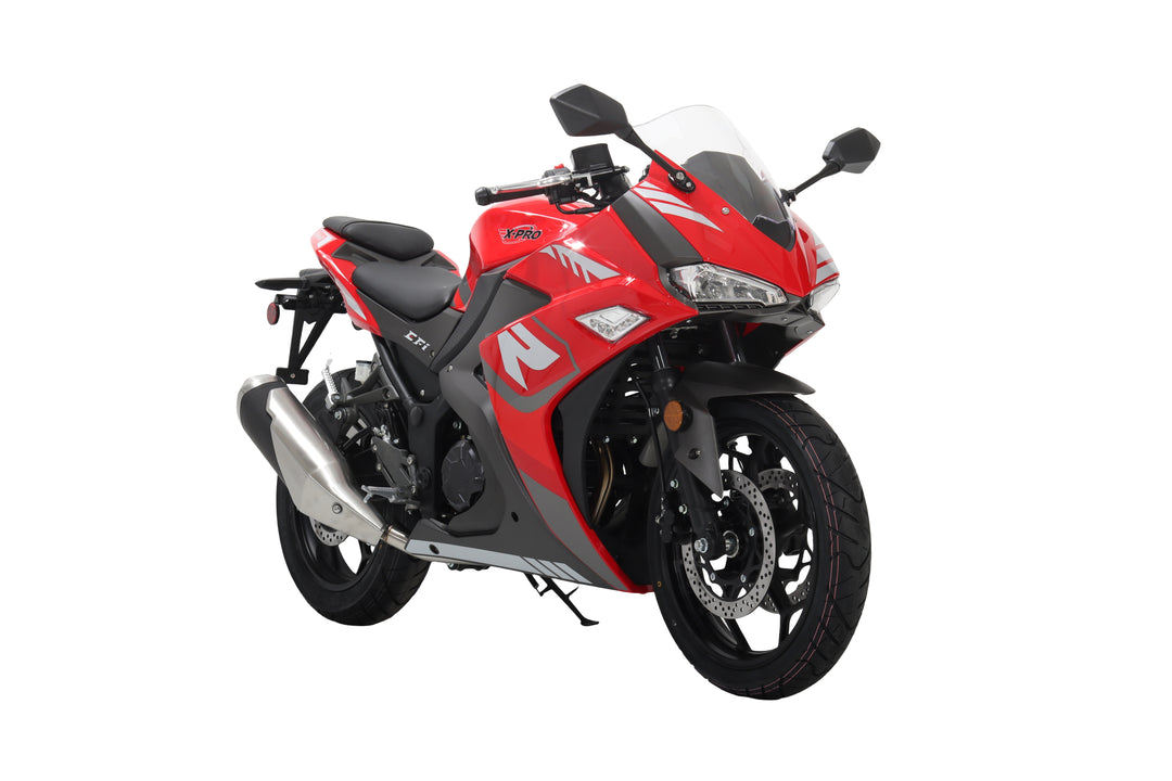 Free Shipping! X-PRO Adventure 250 Electronic Fuel Injection Street Motorcycle with 6-Speed Manual Transmission, Electric Start! 17in Wheels! Assembled In Crate!