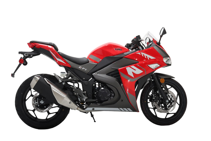 Free Shipping! X-PRO Adventure 250 Electronic Fuel Injection Street Motorcycle with 6-Speed Manual Transmission, Electric Start! 17in Wheels! Assembled In Crate!